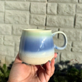 Textured Blue Glazed Cup