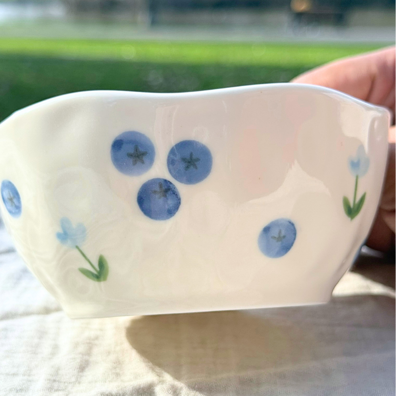 Blueberry Bloom Handmade Bowl 🫐✨