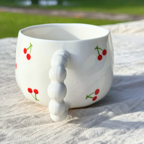 Artisan Cherry Handmade Mug 🍒✨