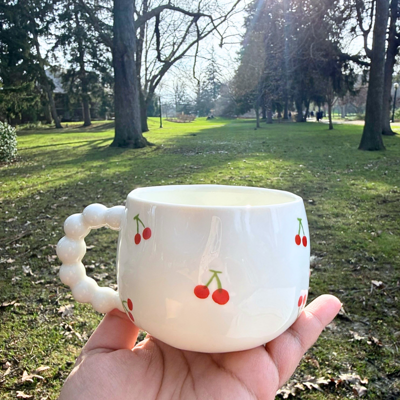 Artisan Cherry Handmade Mug 🍒✨