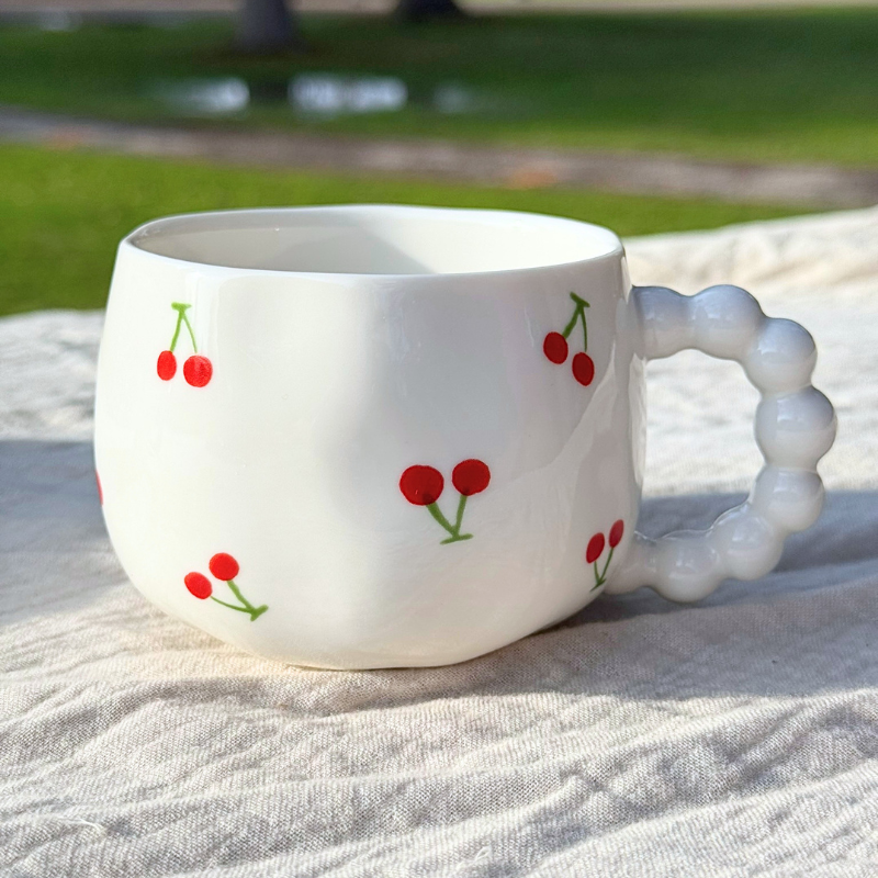 Artisan Cherry Handmade Mug 🍒✨