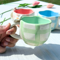 Green Blooming 3D Flower Grid Mug
