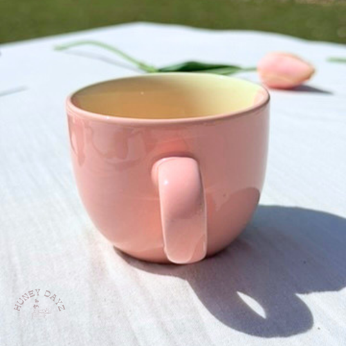 Artistic Yellow Peach Mini Espresso, Tea Cup