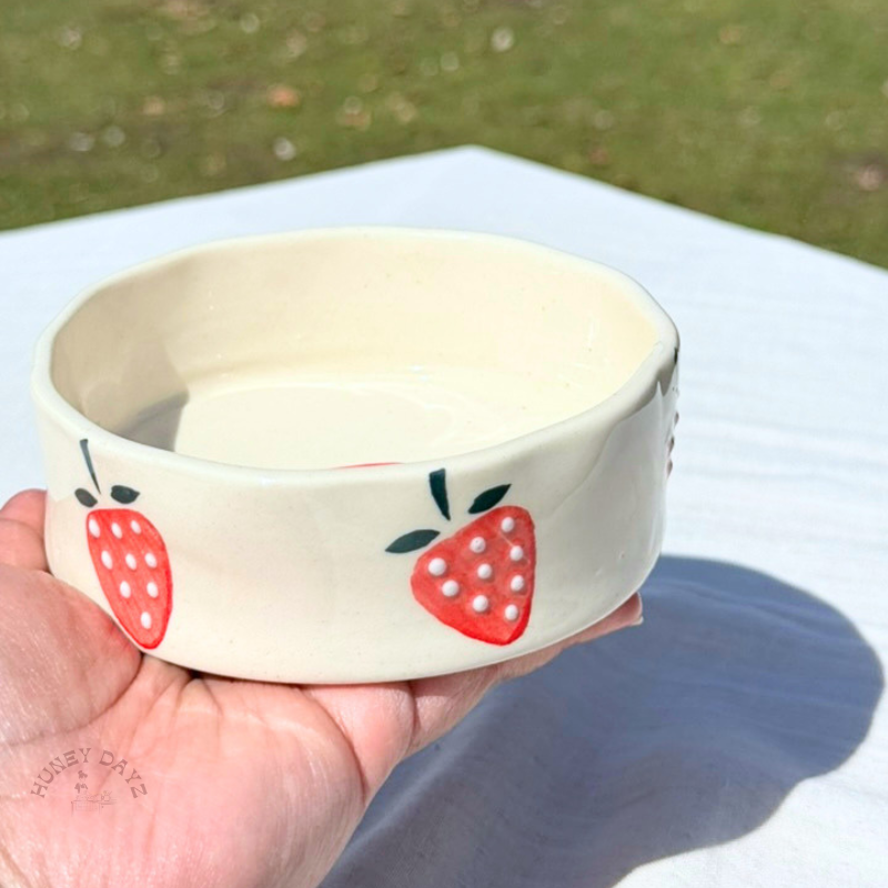 Strawberry Handmade Snack Bowl