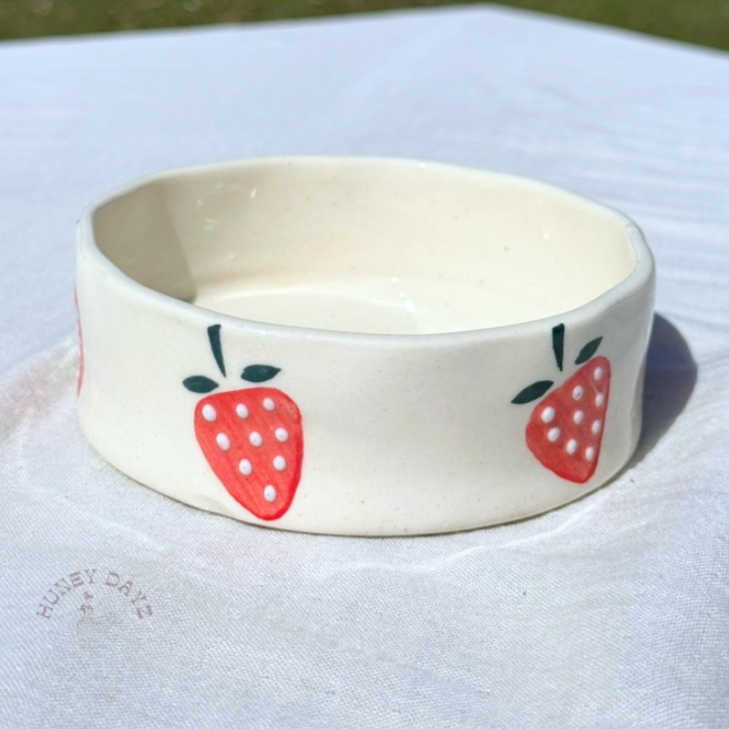 Strawberry Handmade Snack Bowl