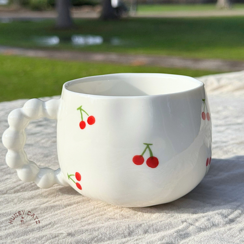 Artisan Cherry Handmade Mug 🍒✨
